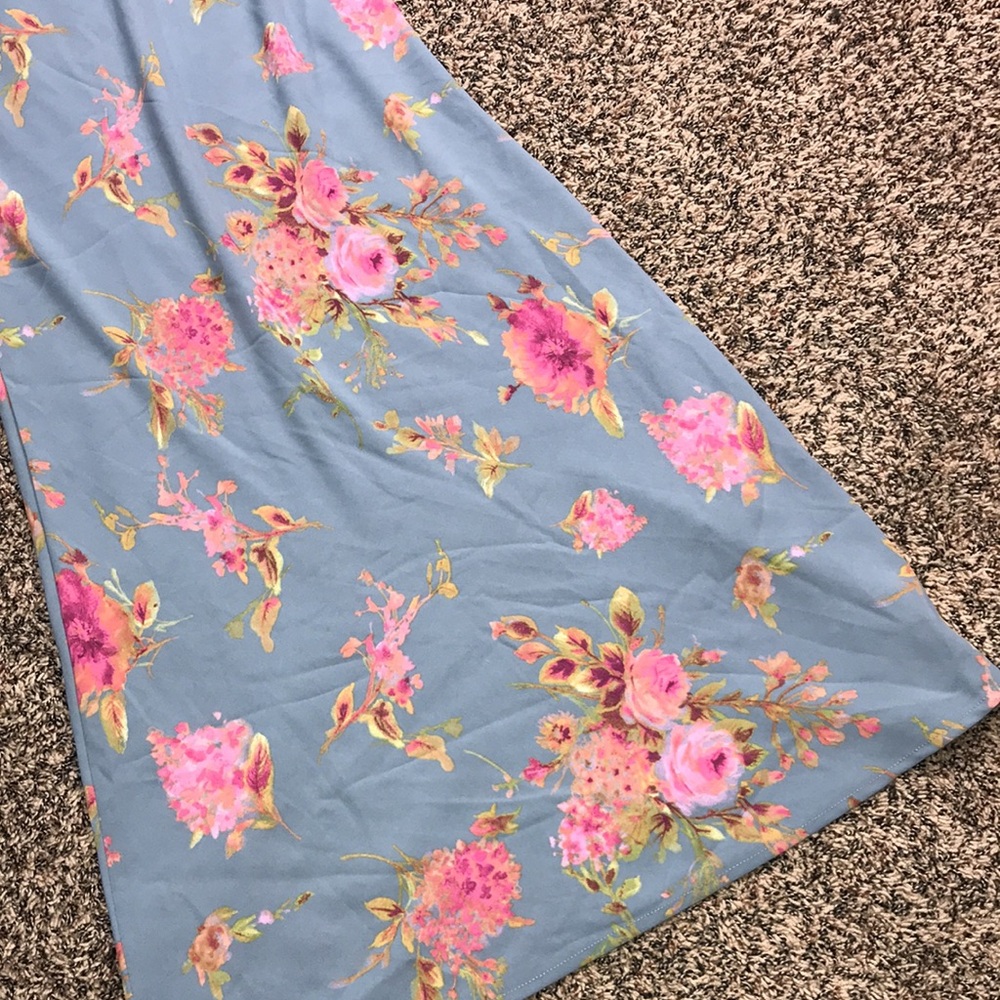 Wild Fable Pastel Floral Off-Shoulder Flounce Sleeveless Maxi Dress Various NWT - Picture 5 of 9